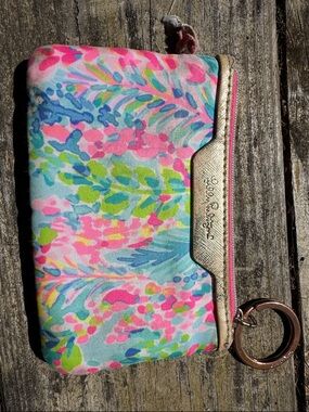 Lilly Pulitzer Card Wallet with Hot Pink ID Window